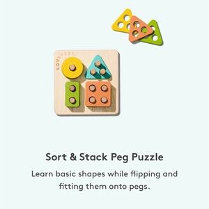 Lovevery Sort and Stack Peg Puzzle